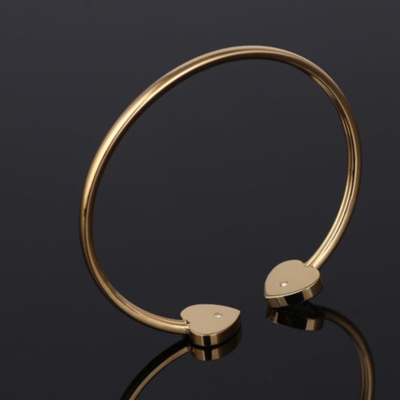 NEW Michael Kors Heart Pave Crystal Gold Bracelet - Picture 3 of 11